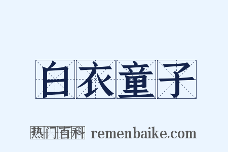 白衣童子是什么意思的图片